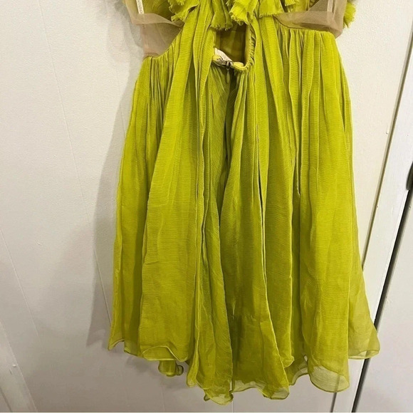 Maria Lucia Hohan Kania lime silk mini dress size FR 40 - Picture 7 of 12